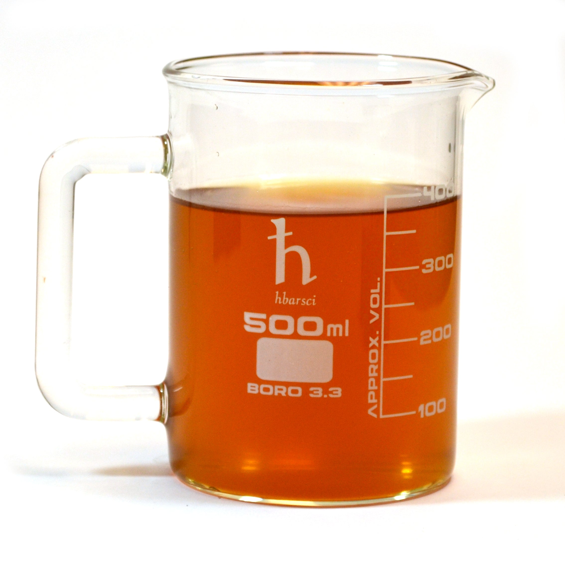 Premium 6-Piece Laboratory Glass Barware Set with Beaker Shotglasses, Beaker Mugs and Flask Mug
