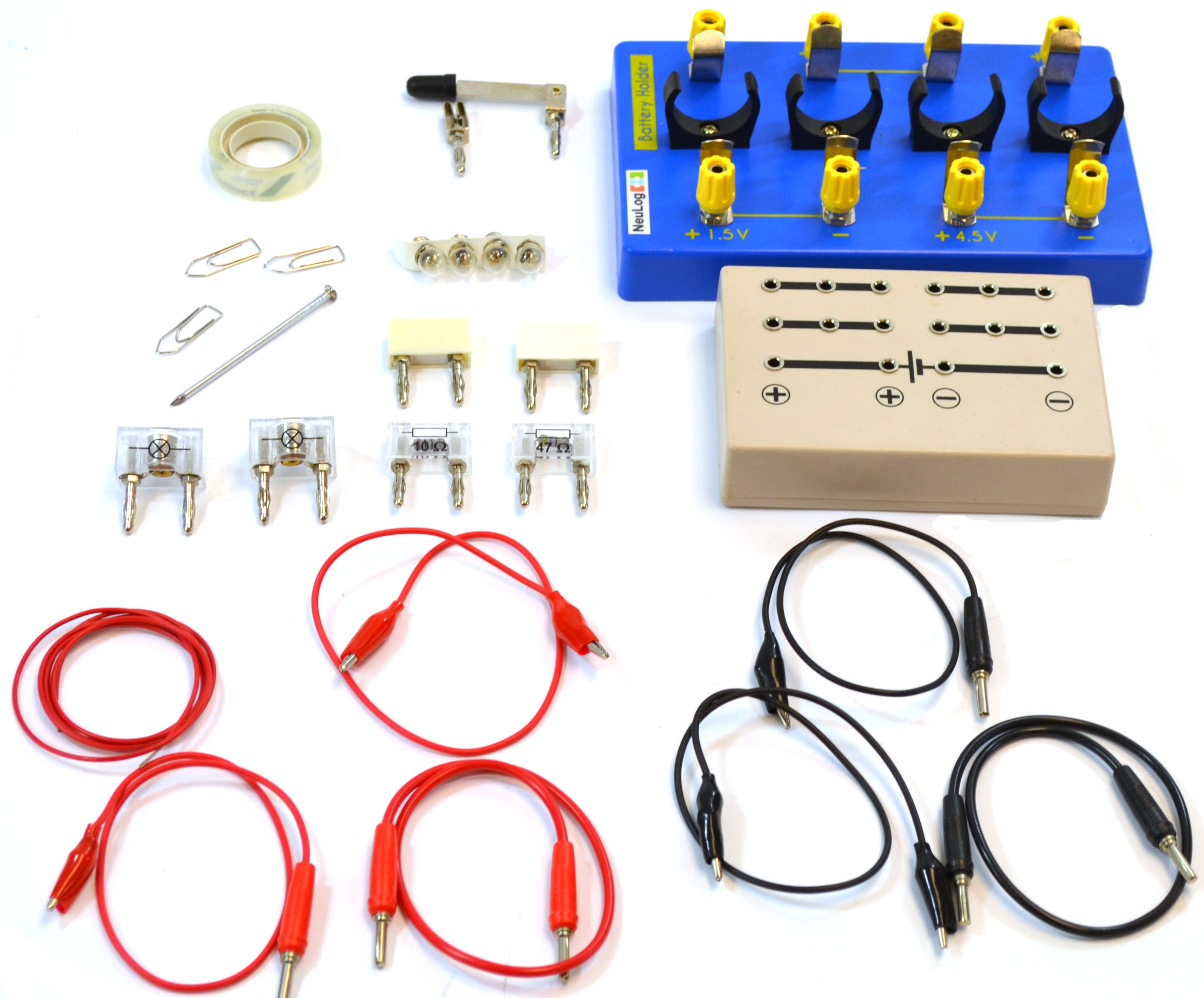 Basic Electricity Kit with Circuit Board and Components