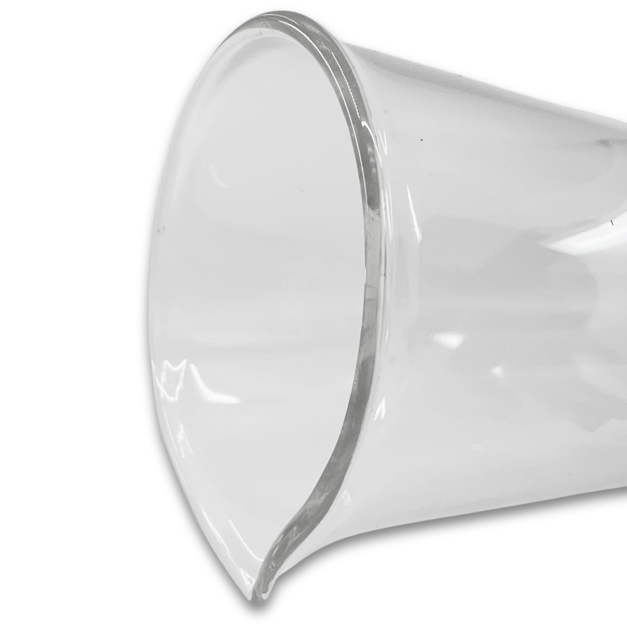 Class B Graduated Cylinder with Round Base and Spout, 1000mL, White Graduations, Borosilicate Glass