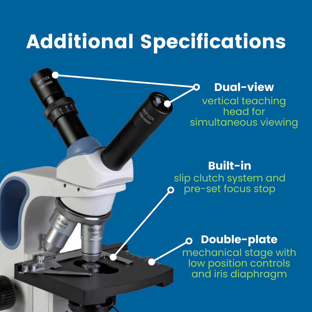 Accu-Scope Teaching Microscope, EXM-151-VT, 40-1000X (Dual View)