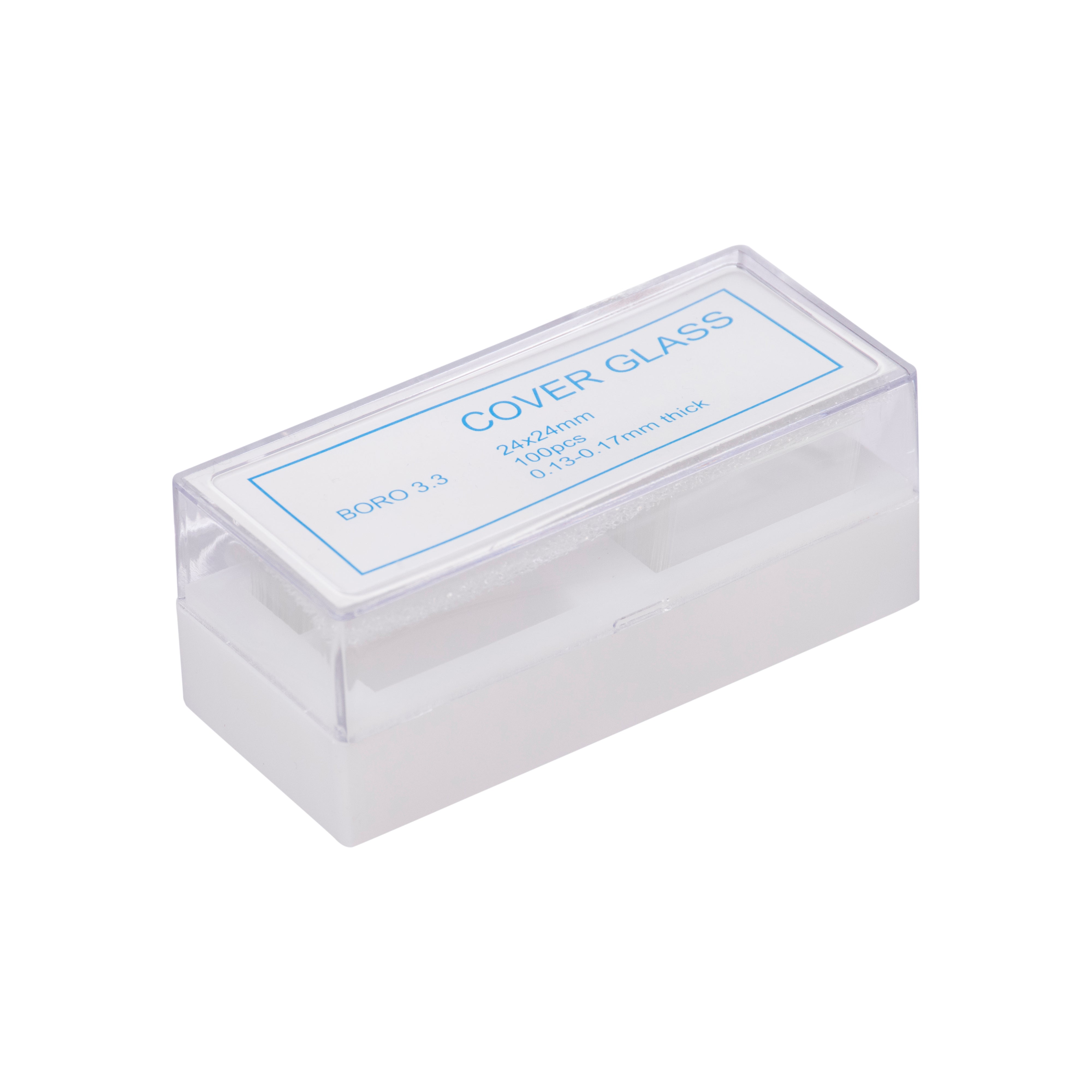 Premium Borosilicate Glass Microscope Coverslip, 100-Pack