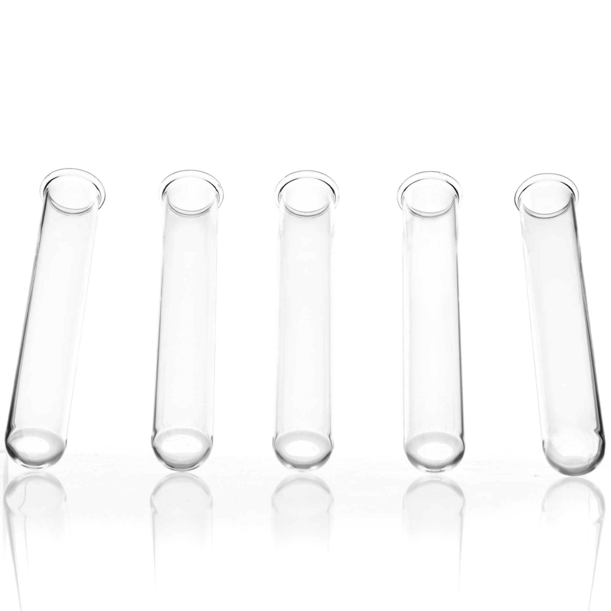 100-Pack Autoclavable Thin-Wall Test Tubes with Rim, 12mL, 100 x 16mm, Borosilicate Glass