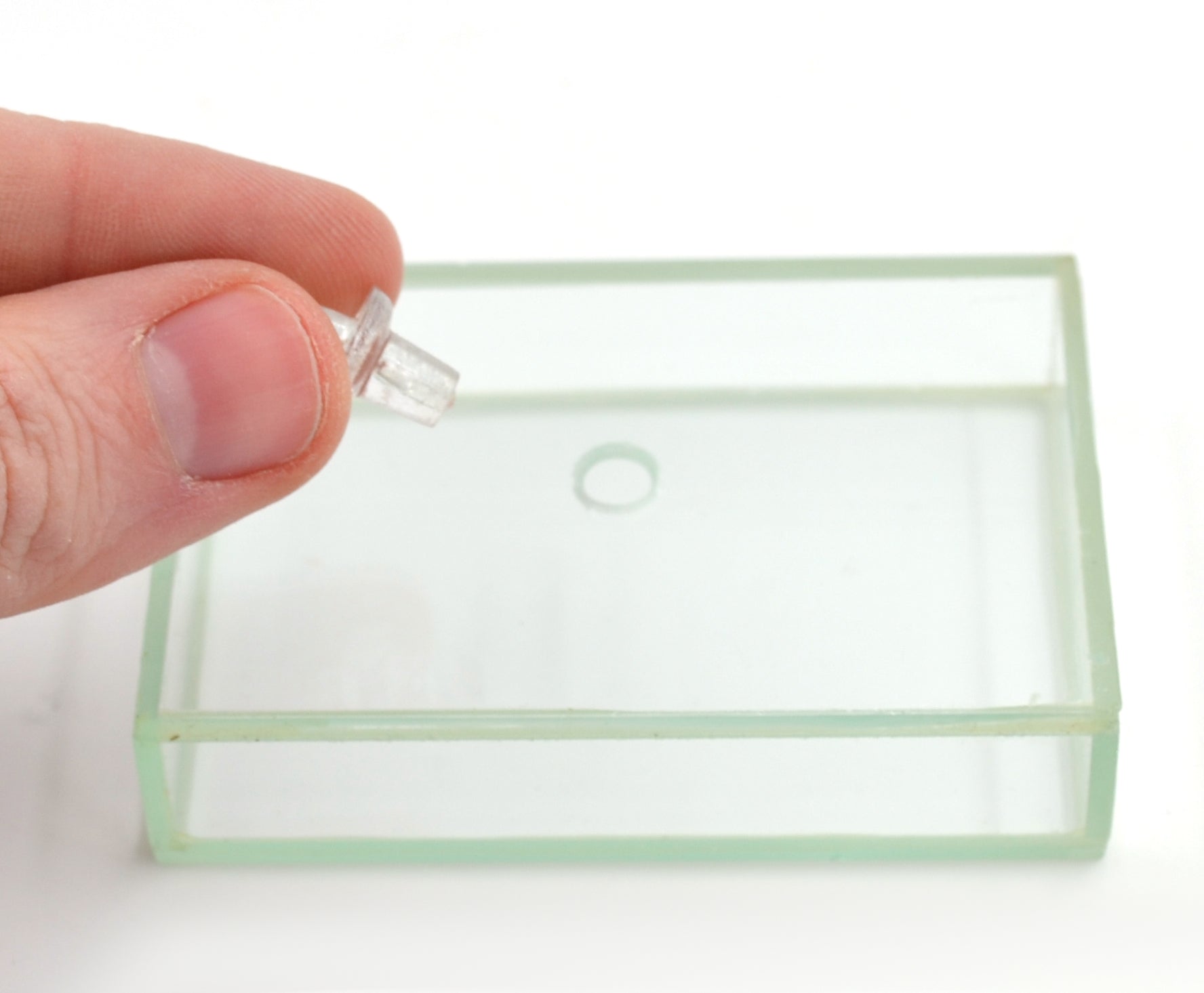 Hollow Glass Prism with Stopper, 3 x 2 x 0.7"