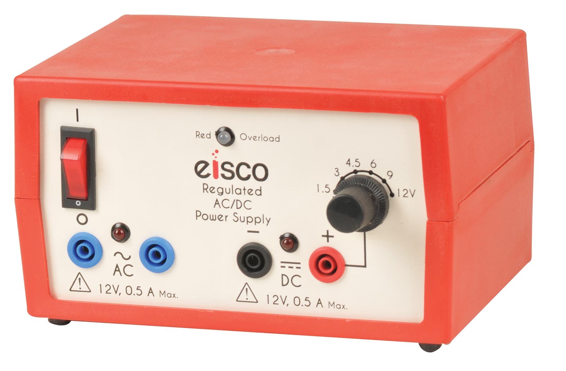 Regulated AC/DC Power Supply with 2 Independent Outputs, 12V 500mA
