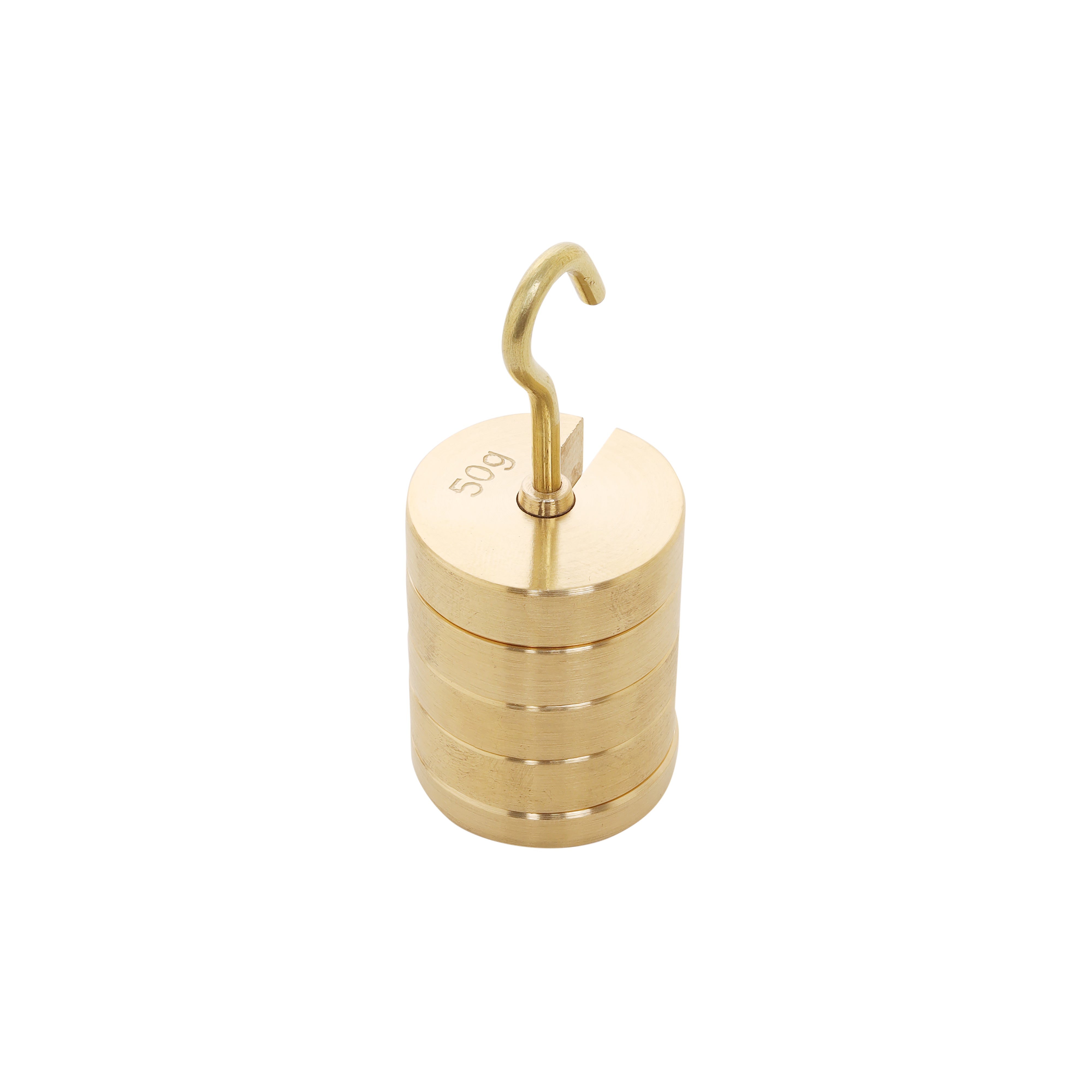 Brass Slotted Mass Set with Hanger, 4 x 50g (250g Total)