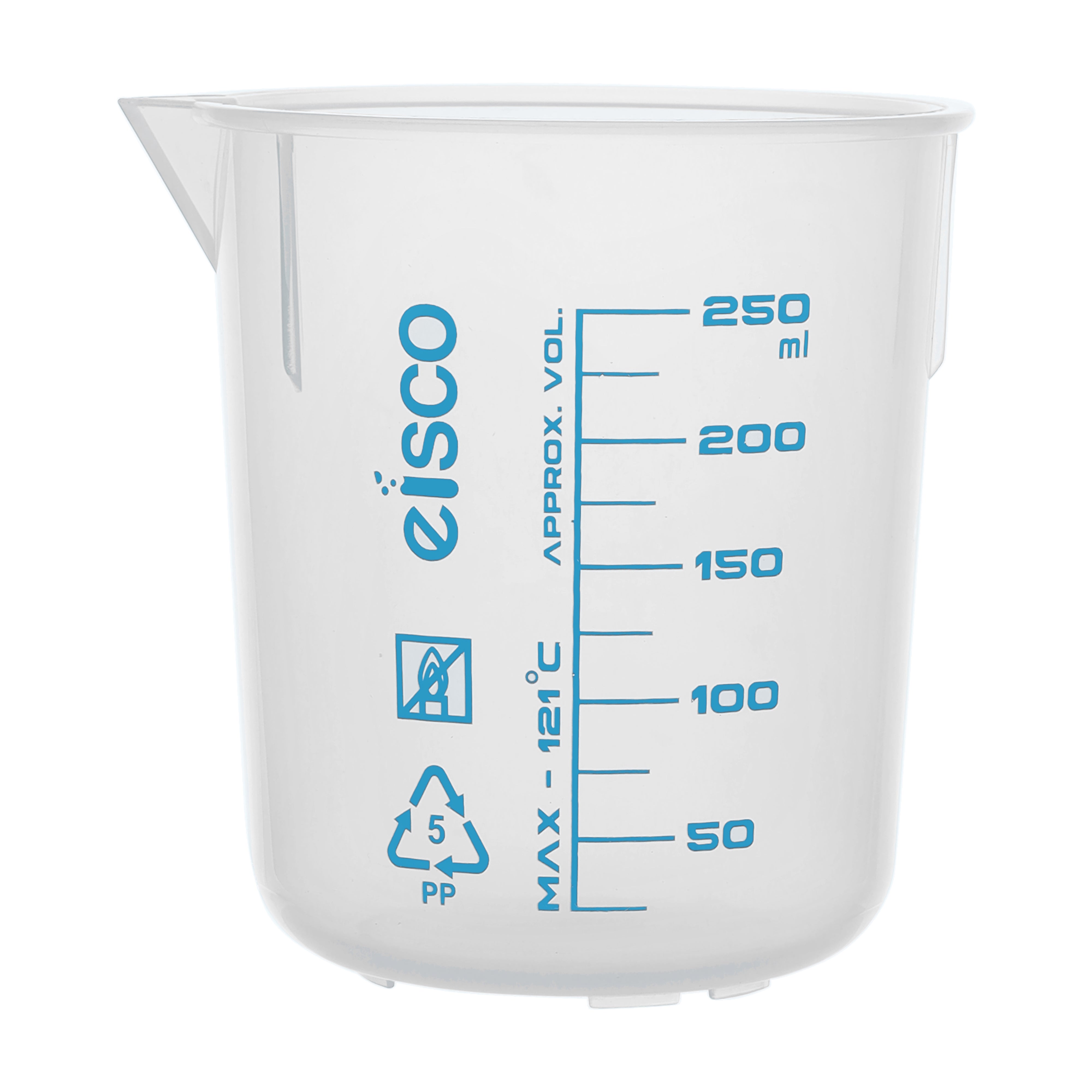 Premium Polypropylene Beaker, Blue Screen Printed