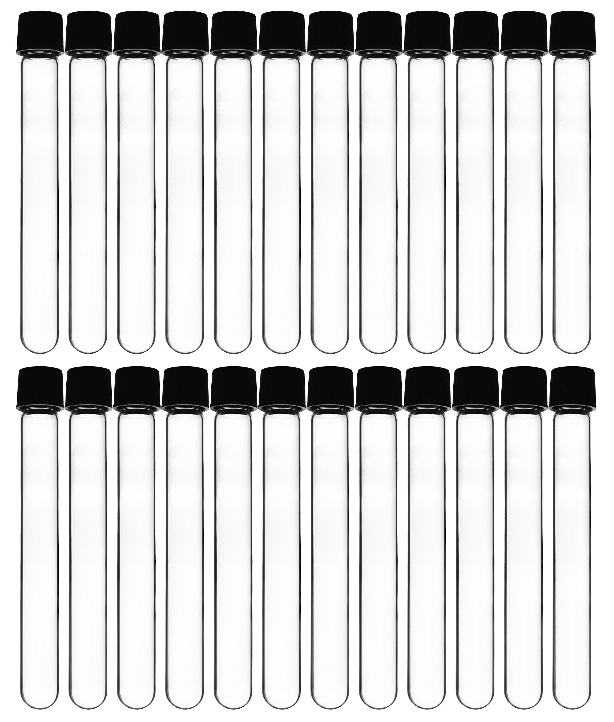 Round Bottom Borosilicate Glass Test Tube with Bakelite Screw Cap, 15mL