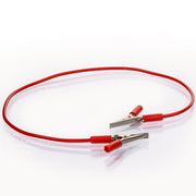 500mm Connecting Lead with Crocodile Clips Both Ends, Red, 4mm Plug