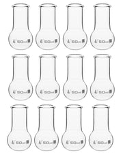 Flat Bottom Wide Neck Borosilicate Glass Boiling Flask, 50mL