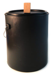 1-Gallon Black Polypropylene Kitchen Compost Bin with Handle and Lid