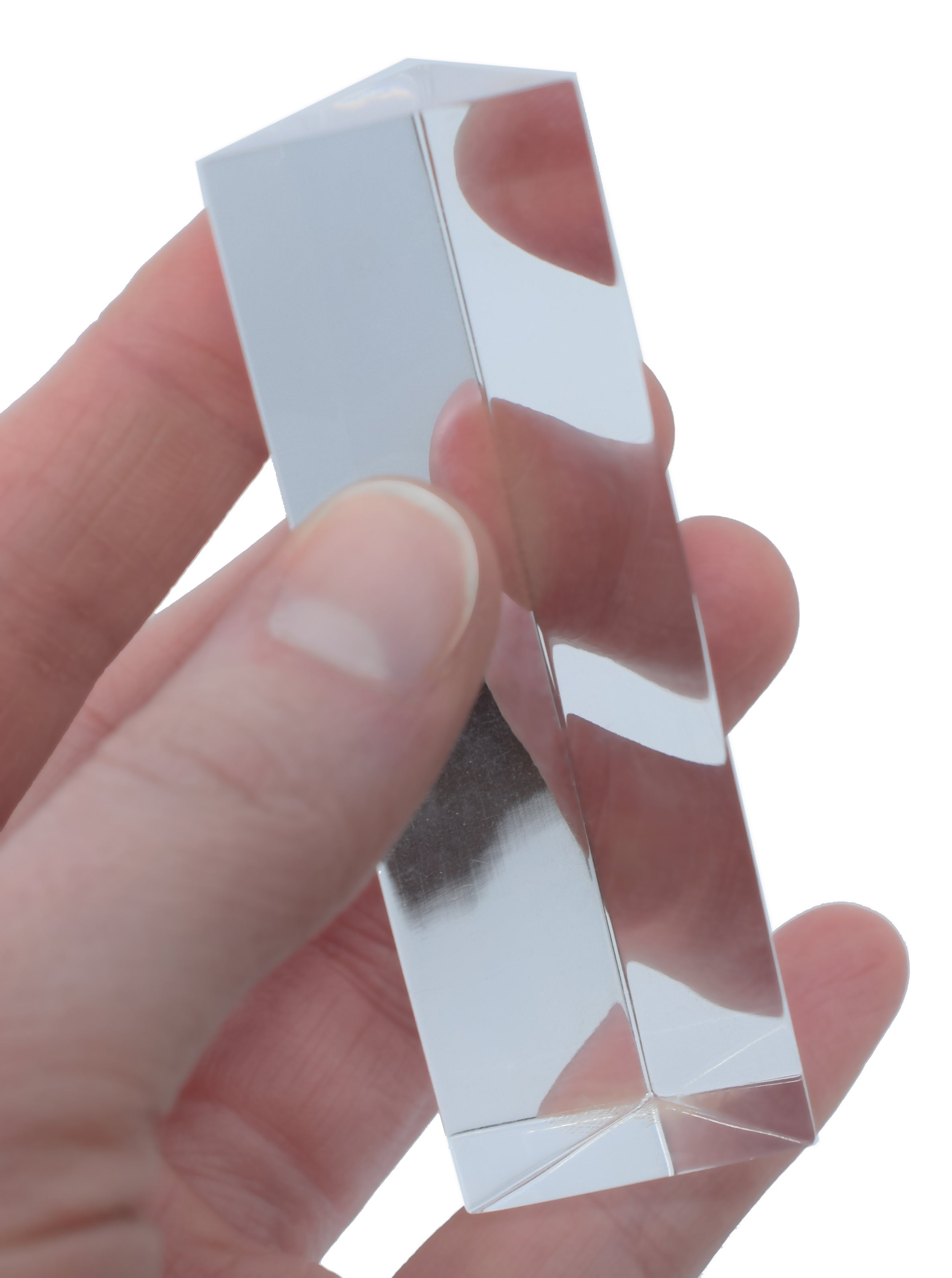 Equilateral Acrylic Prism, 75mm Length, 25mm Faces