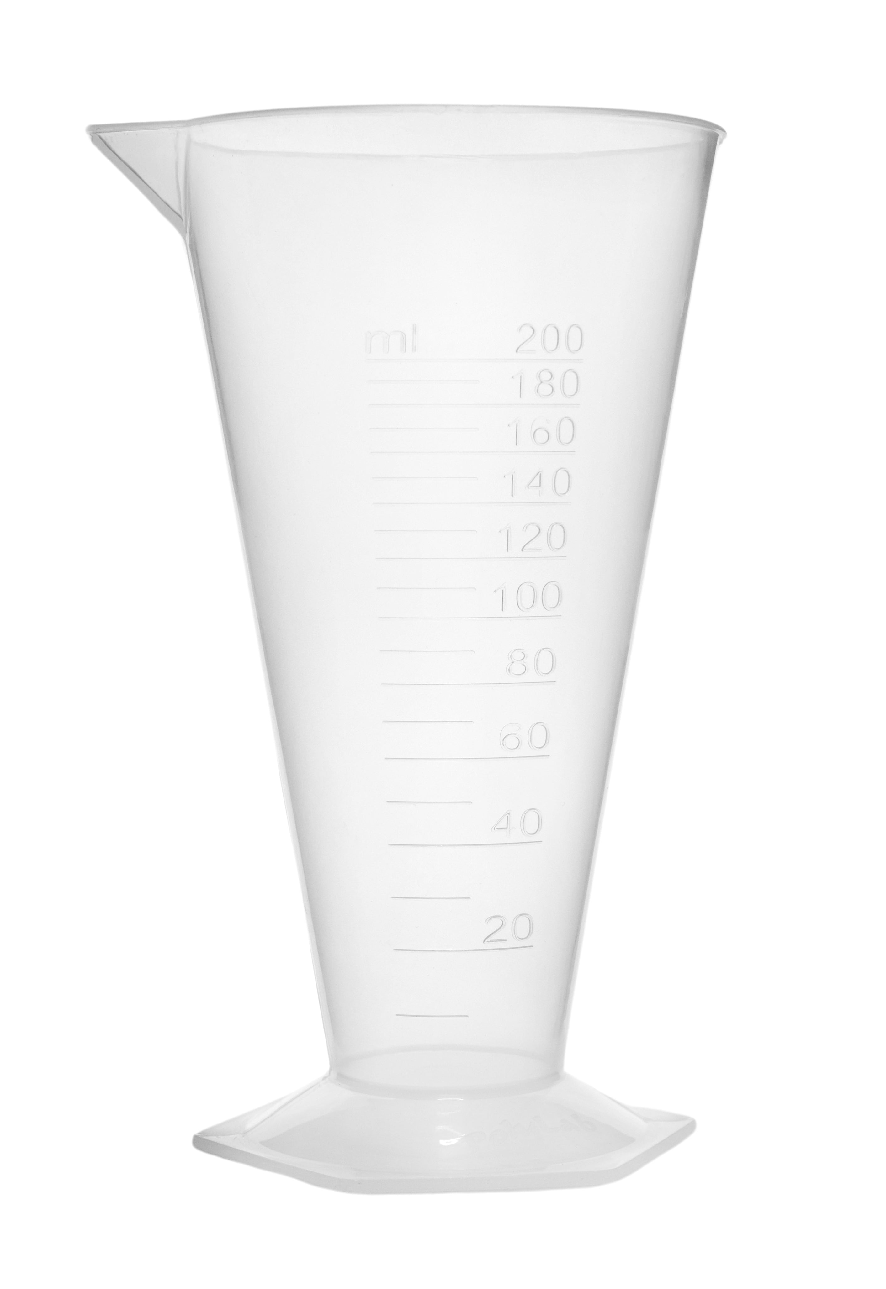Translucent Polypropylene Conical Measure with Raised Graduations