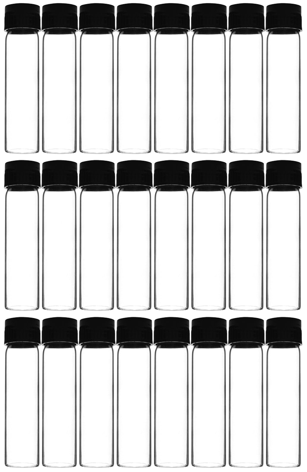Flat Bottom Borosilicate Glass Test Tube with Bakelite Screw Cap, 30mL