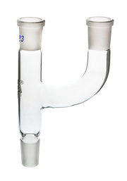Two Parallel Necks Multiple Adapter, 14/23 Socket and 14/23 Cone, Borosilicate Glass