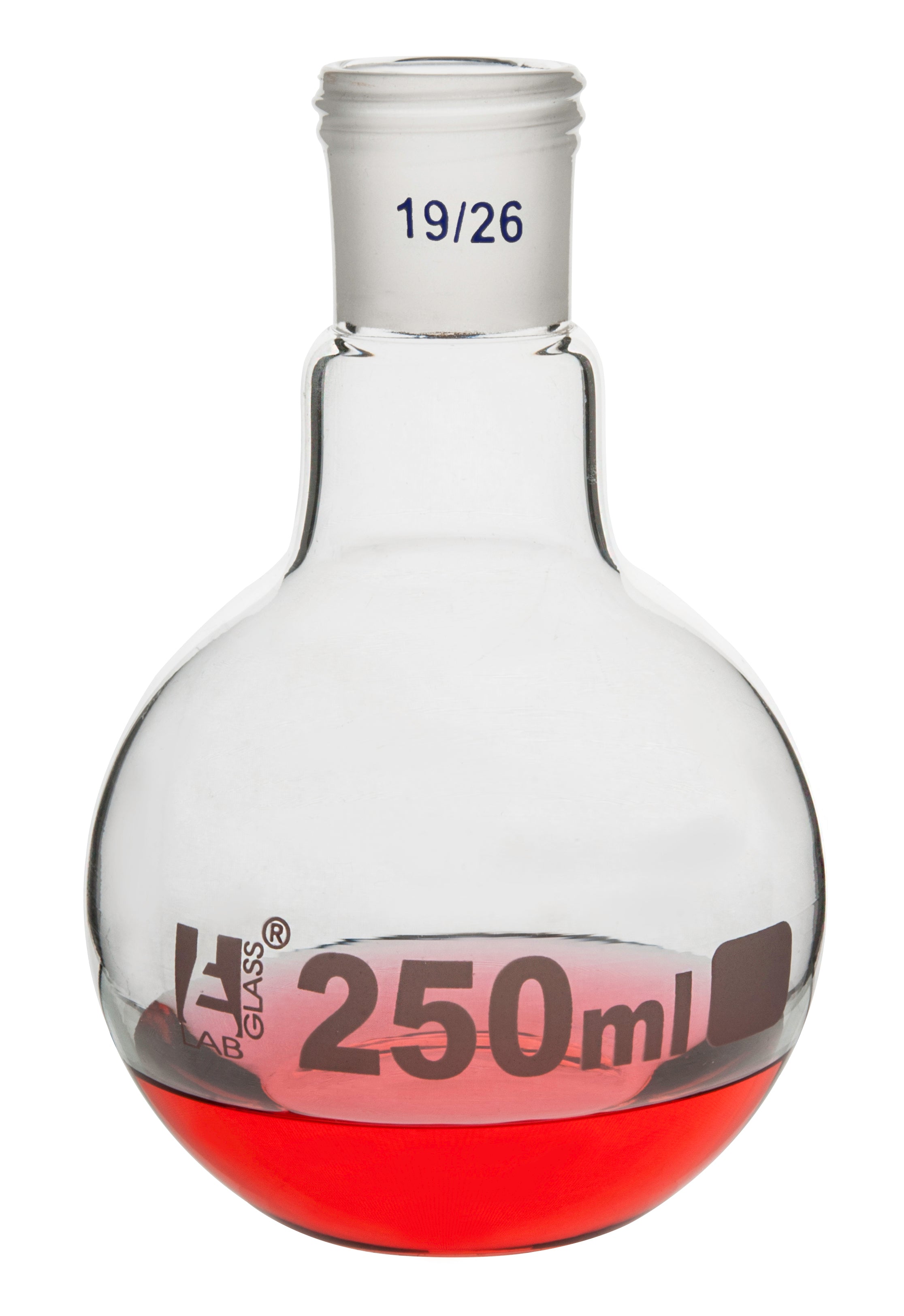 Flat Bottom Borosilicate Glass Boiling Flask with Threaded Joint