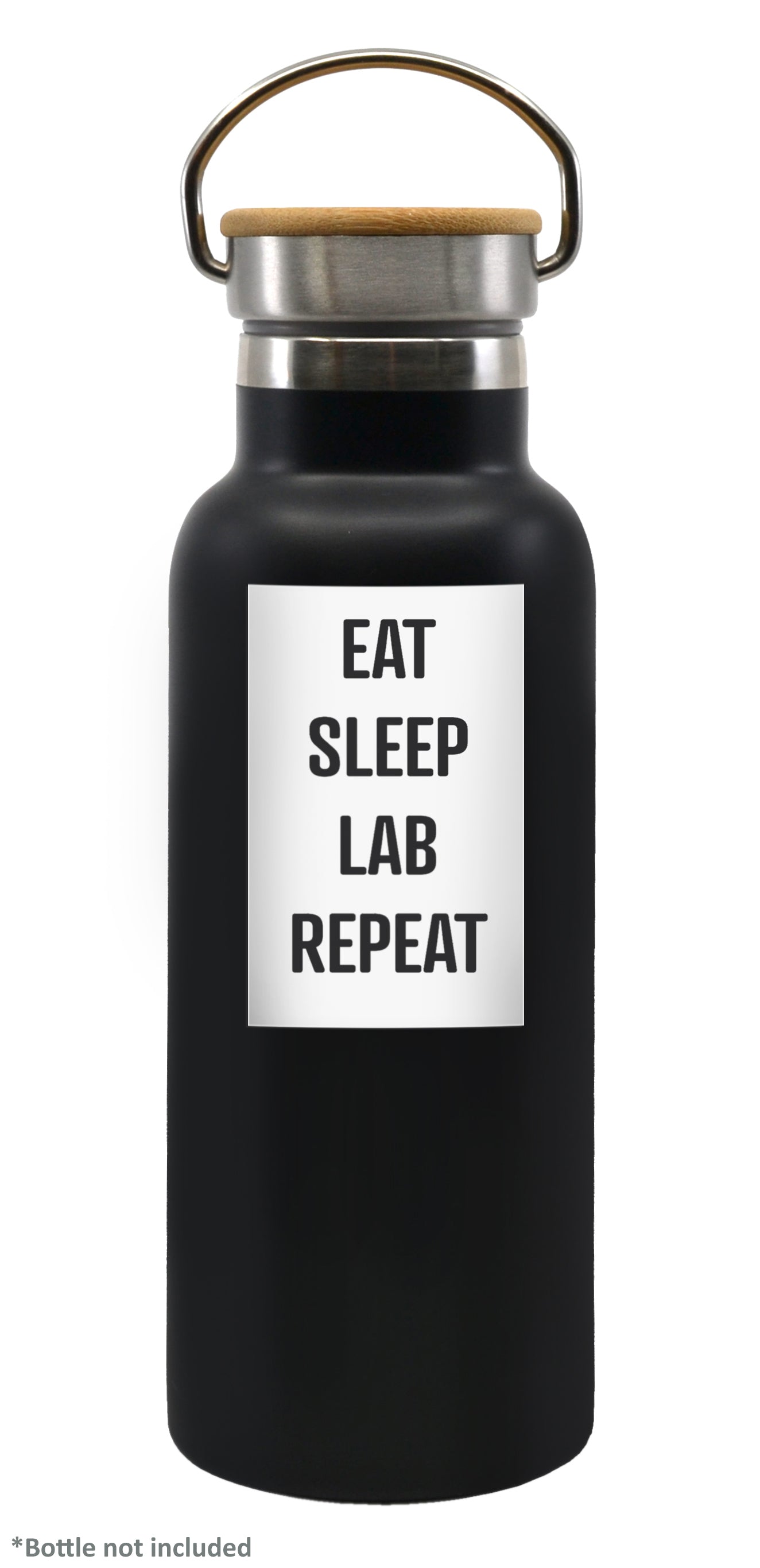 Eat Sleep Lab Repeat Rectangular Premium Vinyl Sticker, 3 x 2 inch