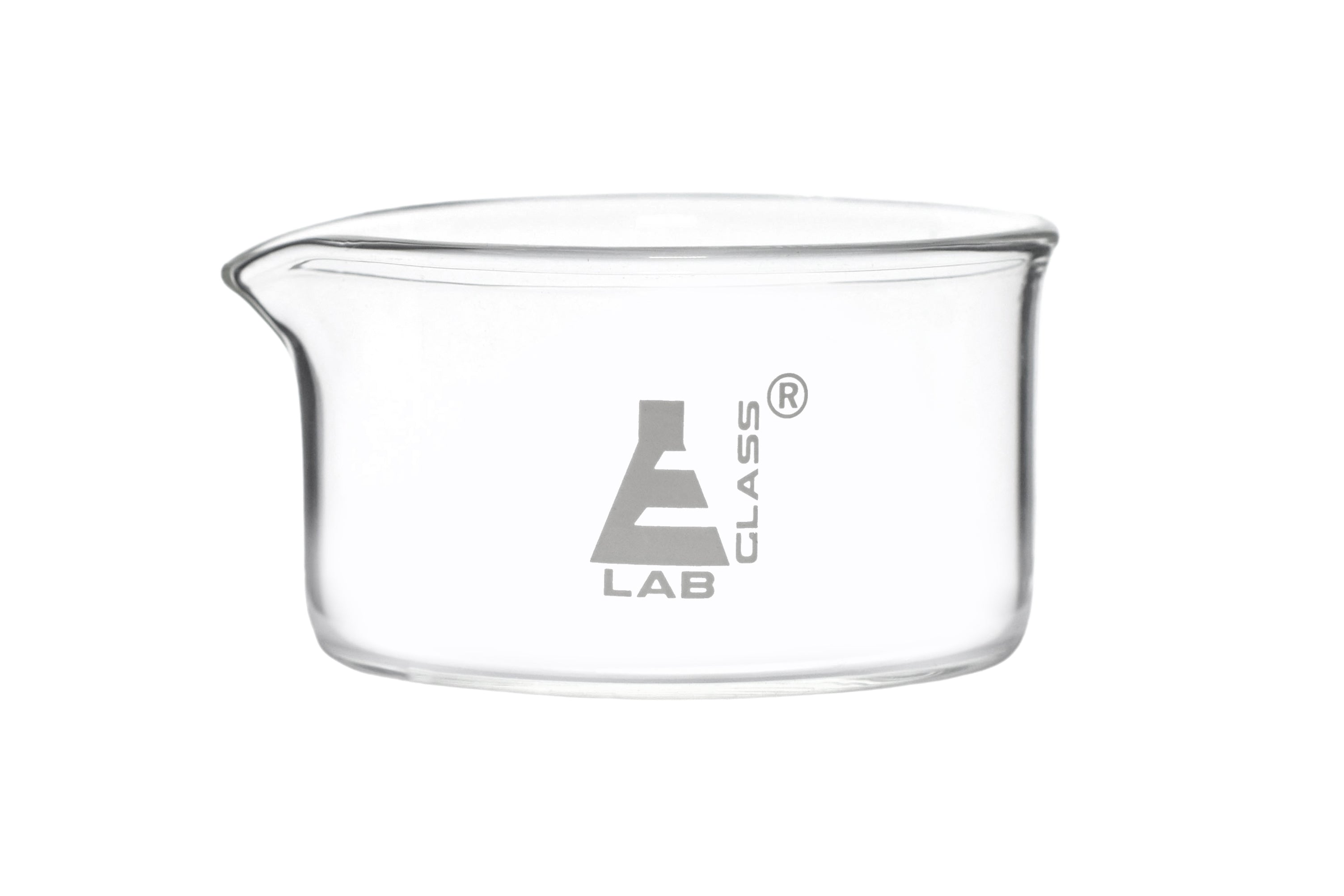 Flat Bottom Borosilicate Glass Crystallizing Dish with Spout