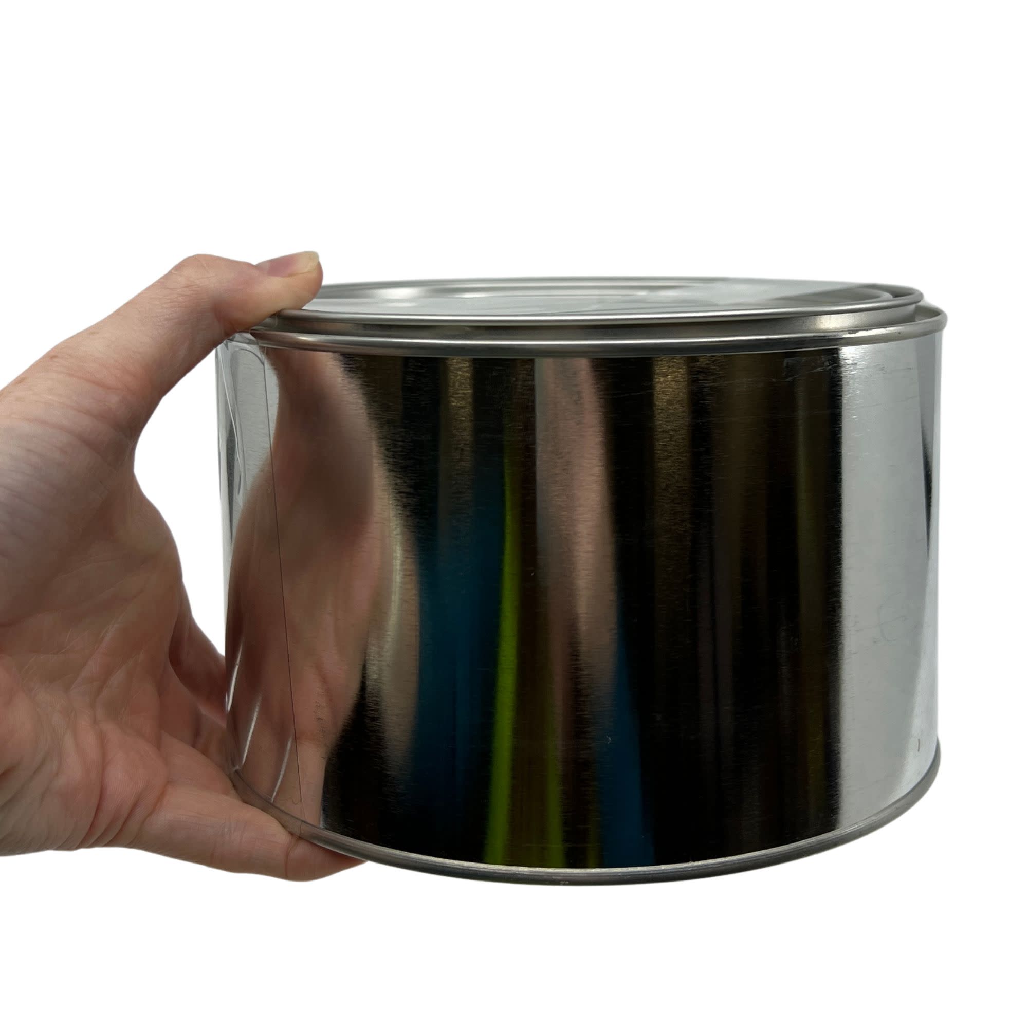 1/2 Gallon Metal Can with Lid, 6.5 x 4"