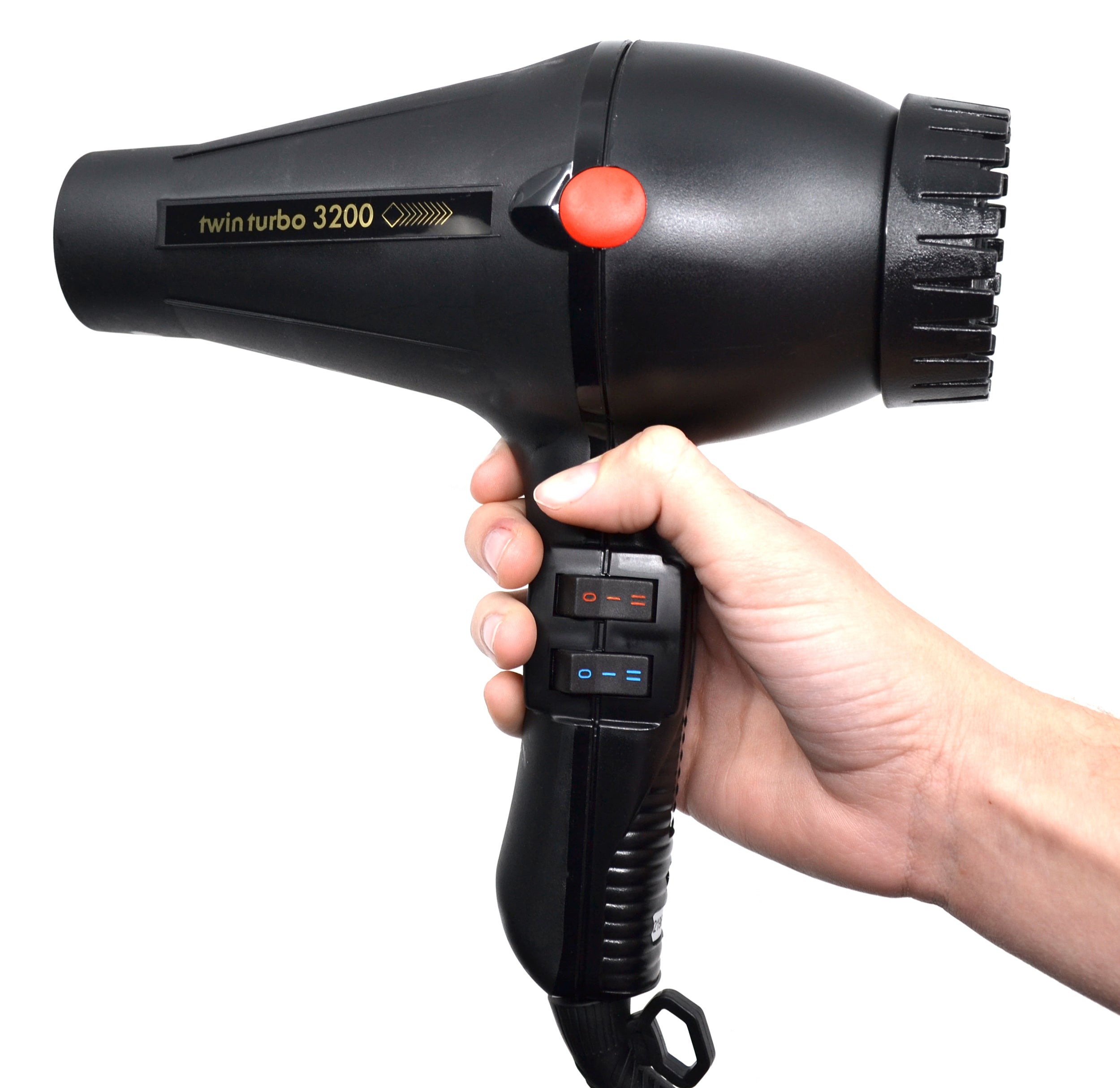 Turbo Power Twin Turbo 3200, Black, Compact/ Lightweight Professional Blow Dryer