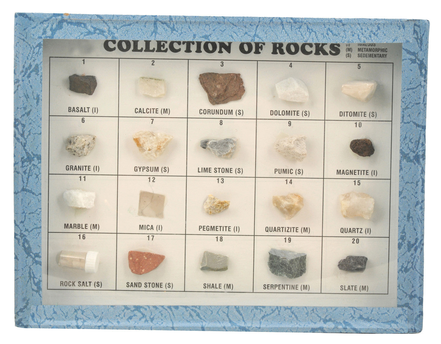 Set of 20 Rocks Cardboard Box