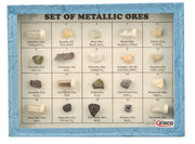 Set of 20 Metallic Ores, Cardboard Box