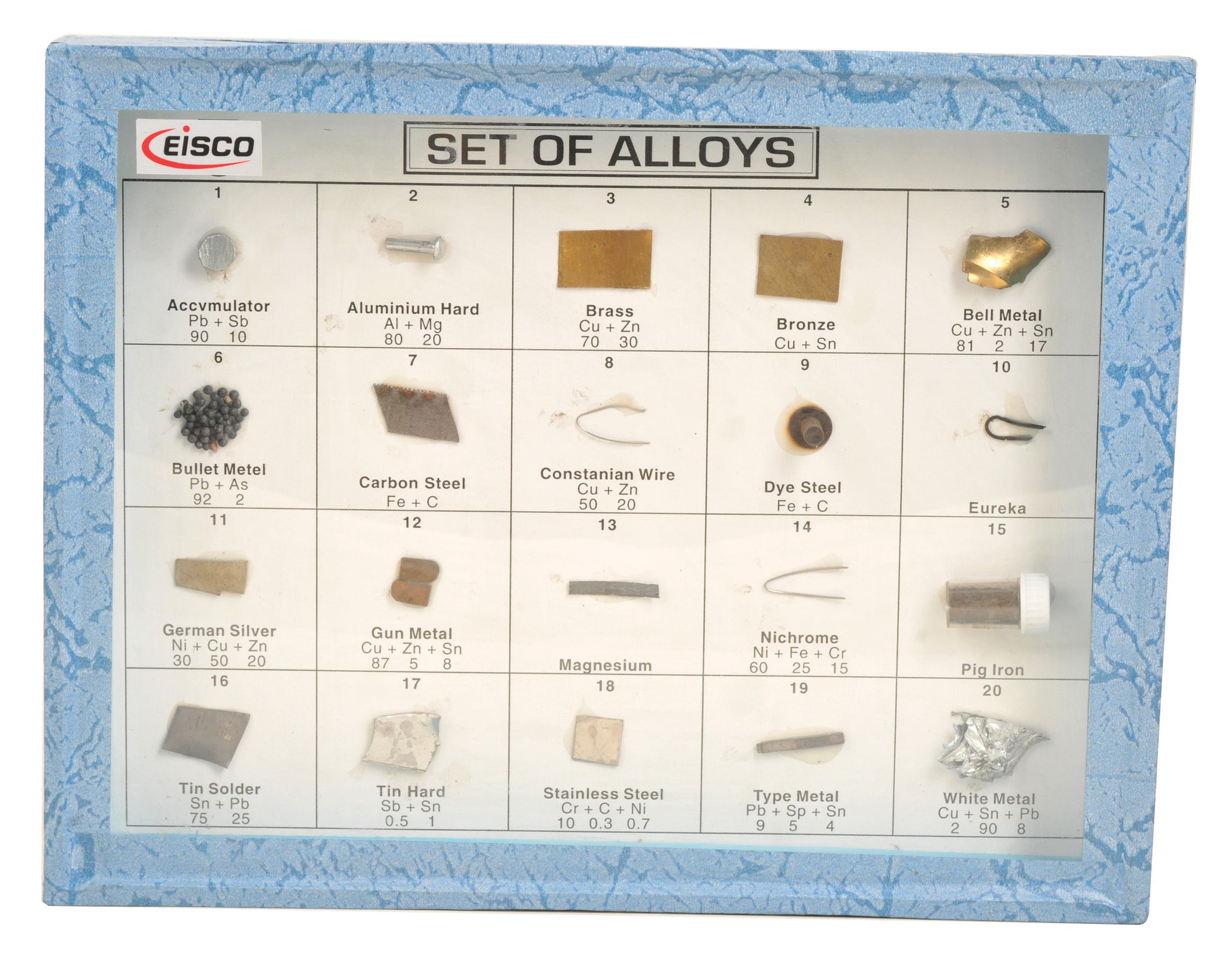 Set of 20 Alloys, Cardboard Box