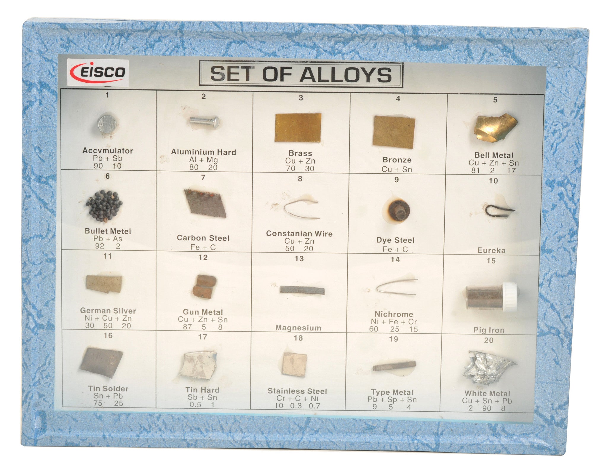 Set of 20 Alloys, Cardboard Box