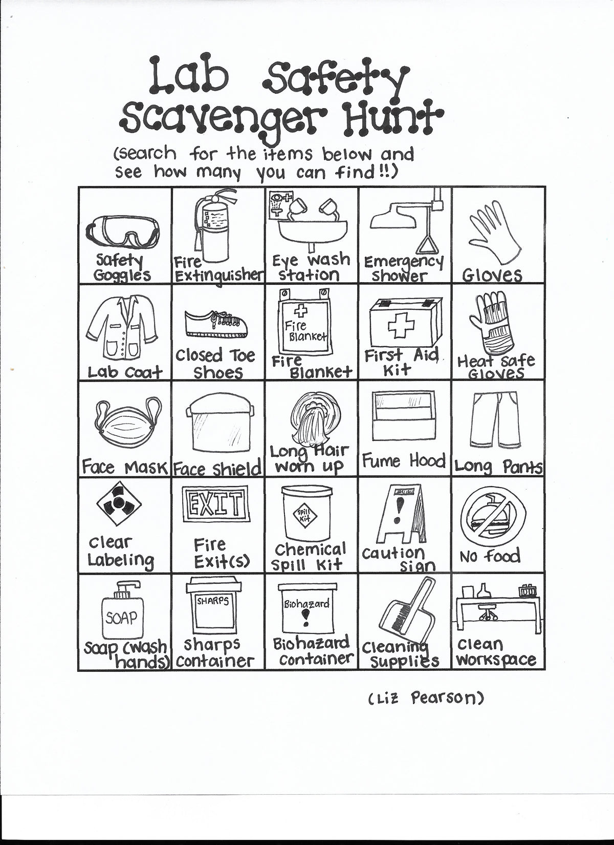 Lab Safety - Printable Coloring Page - Educational & Teaching Resource ...