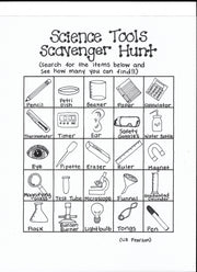 Science Tools Scavenger Hunt - Printable Coloring Page - Educational & Teaching Resource