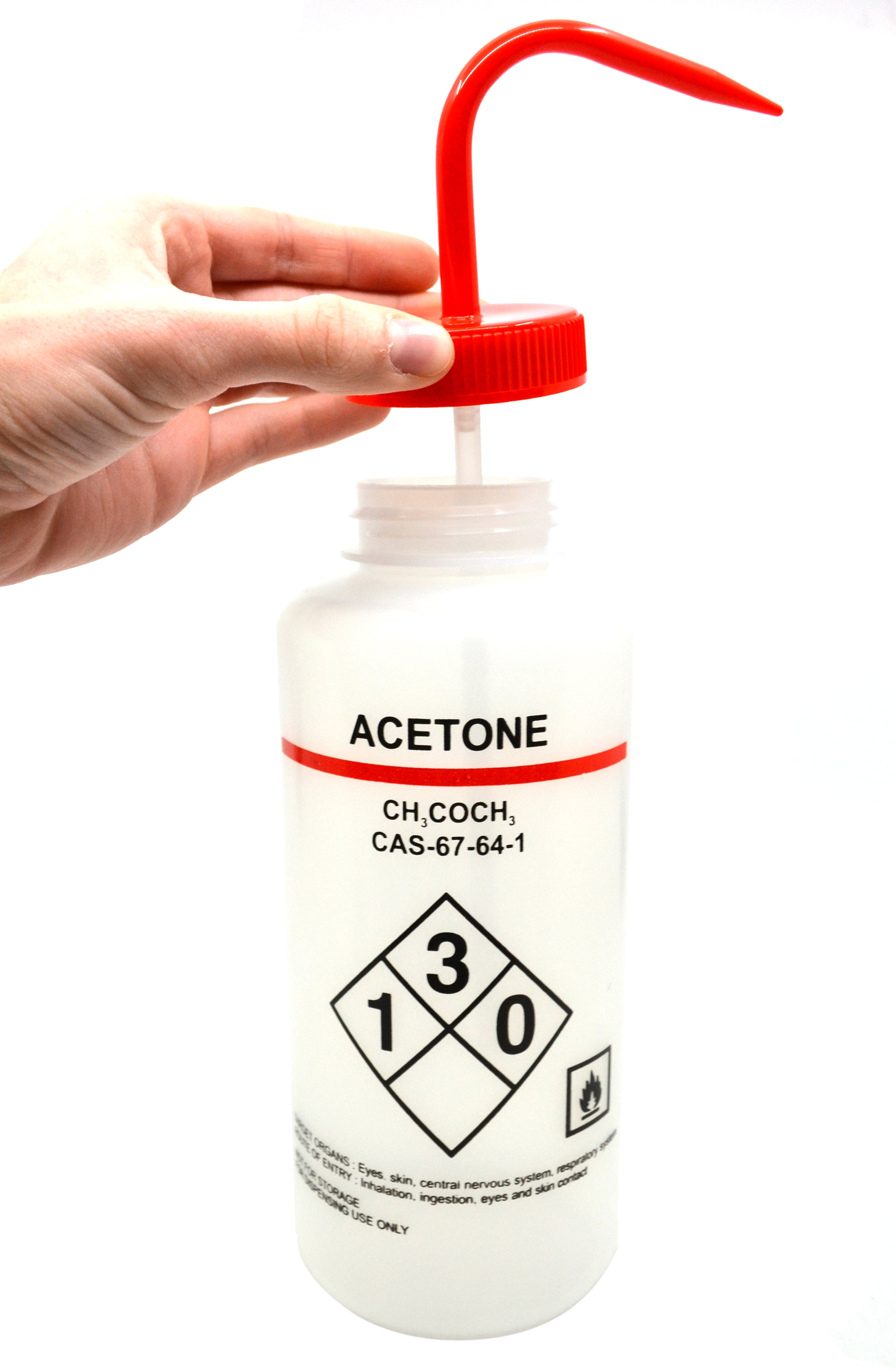 Self-Venting LDPE Acetone Wash Bottle, 1000mL