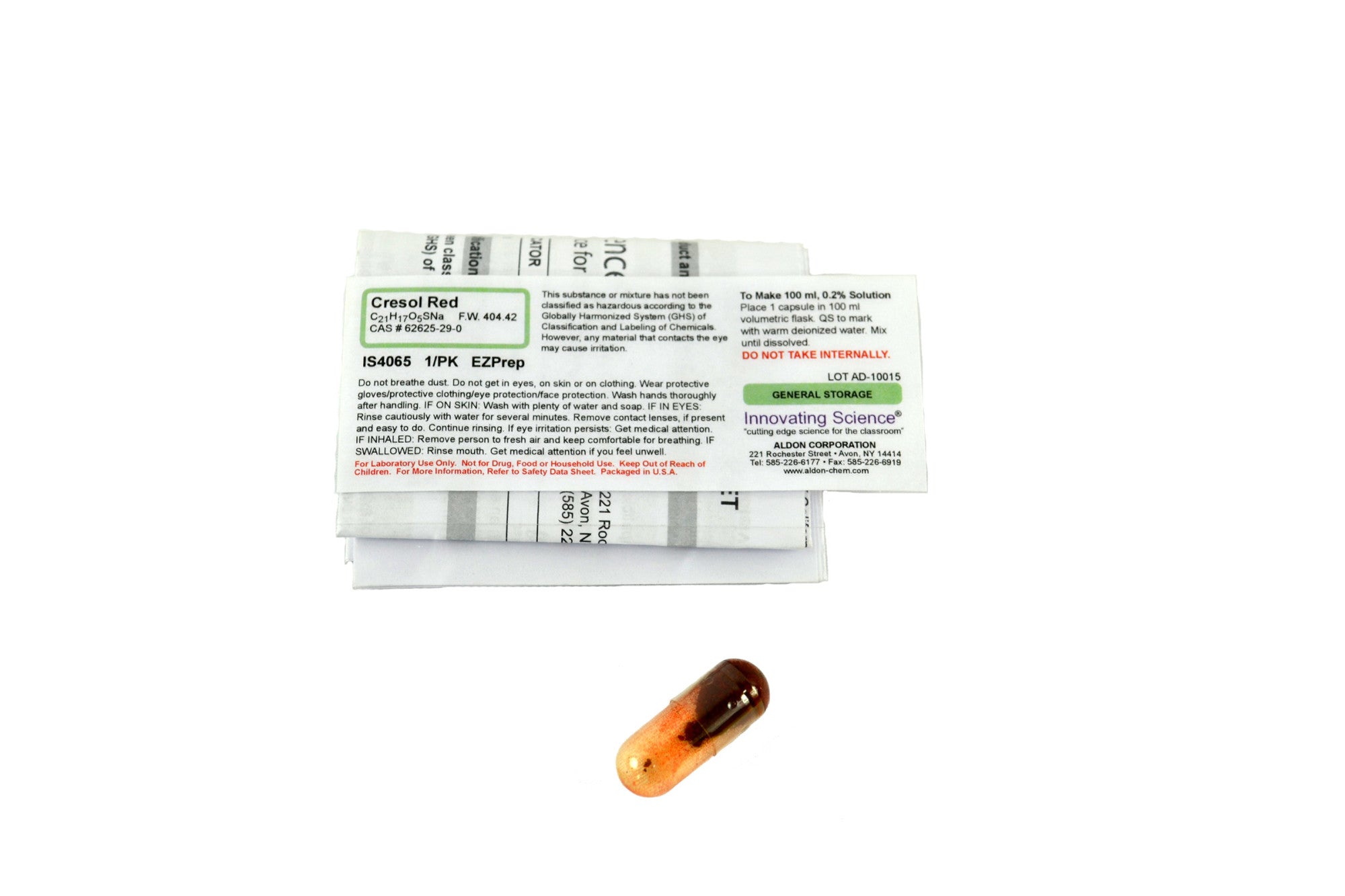 Cresol Red: EZ-Prep - Capsule - Makes 0.2% Solution 100Ml