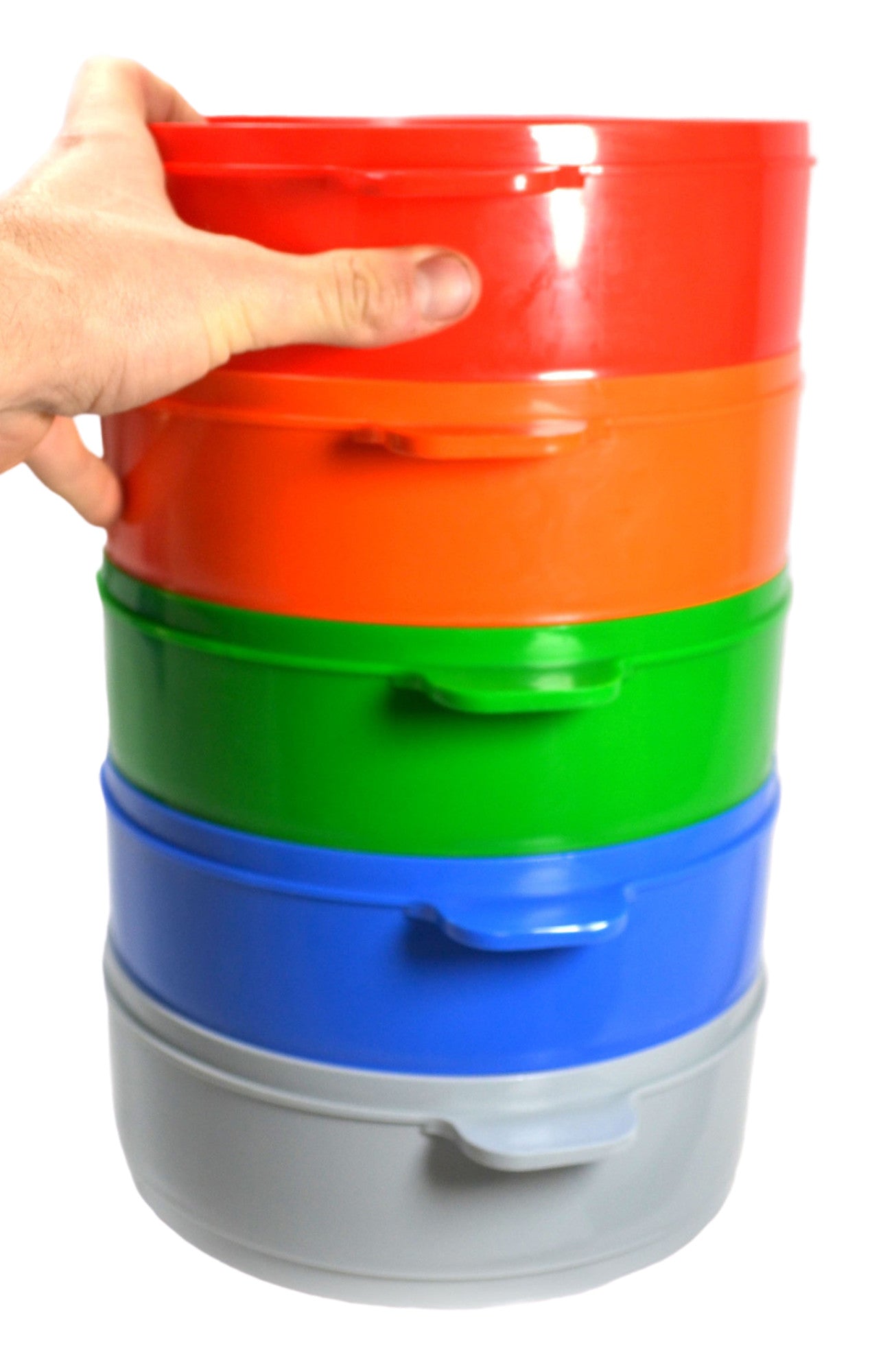 Plastic Stackable Sifter Set, 8", 5-Pack