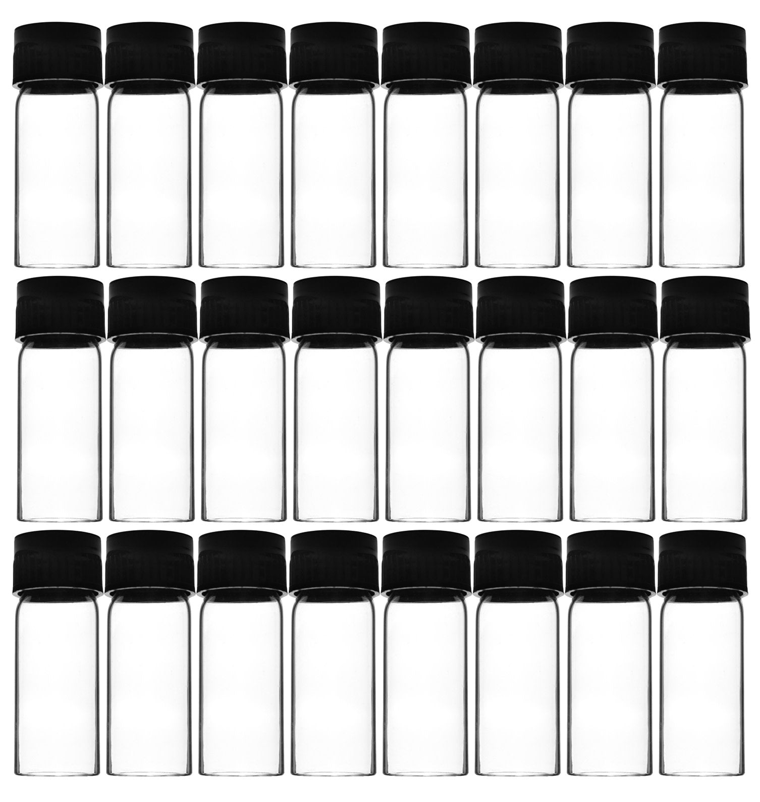 Flat Bottom Borosilicate Glass Test Tube with Bakelite Screw Cap, 5mL, 2.25"