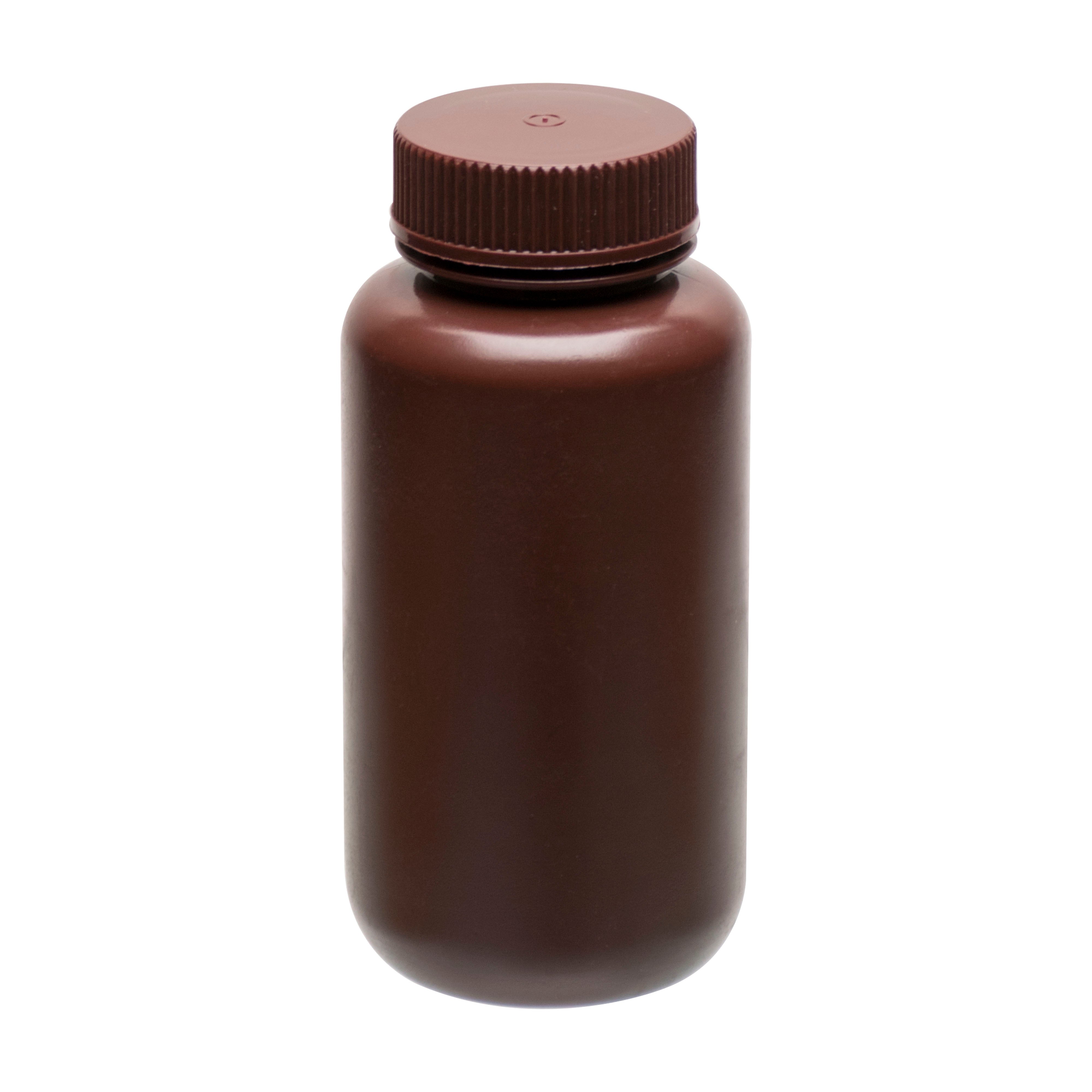 Wide Mouth Amber HDPE Reagent Bottle with Screw Cap