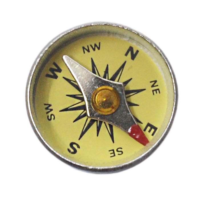 Yellow Mini Plotting Compass, 16mm