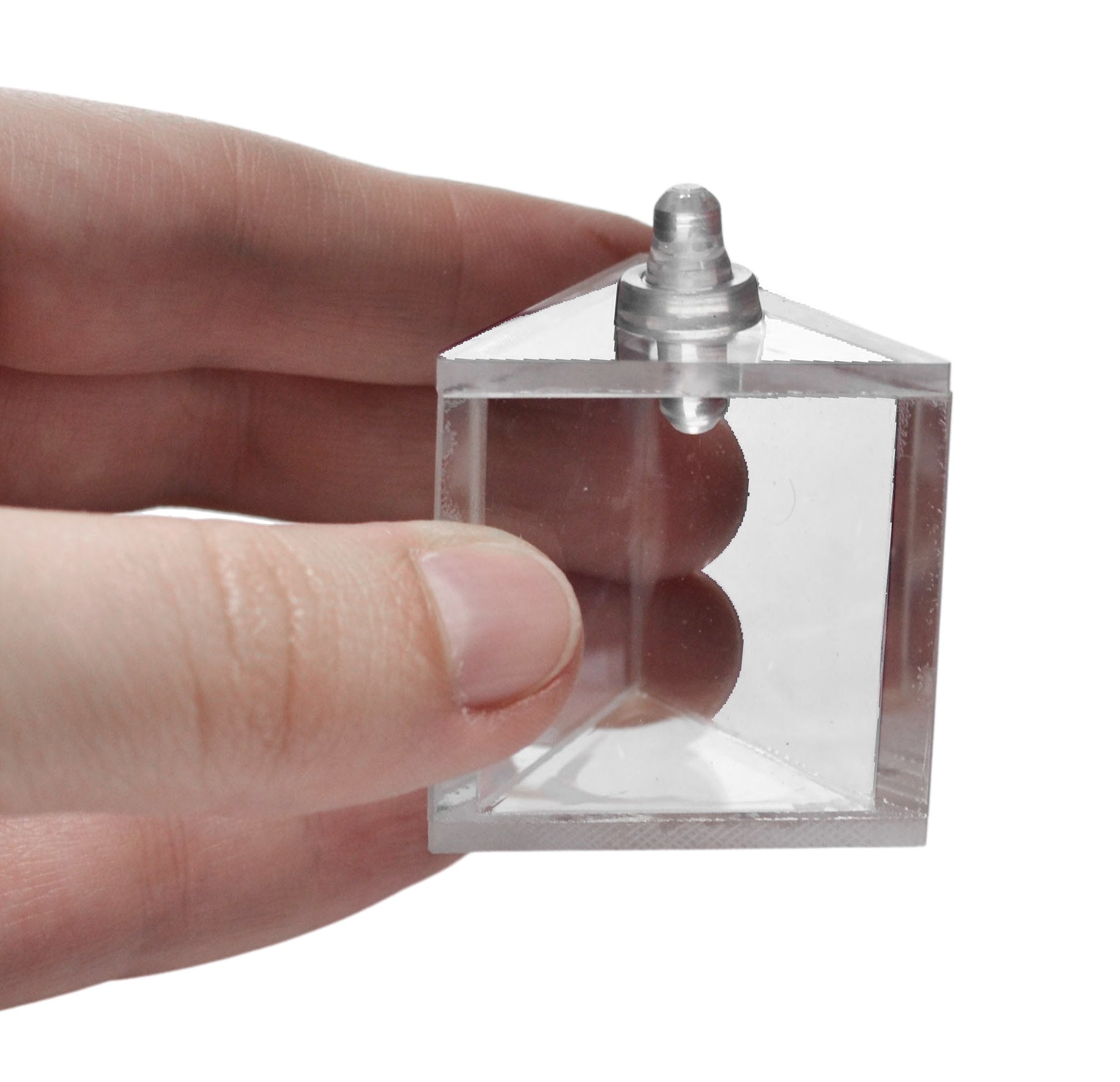 Hollow Acrylic Prism with Stopper, 1.5"