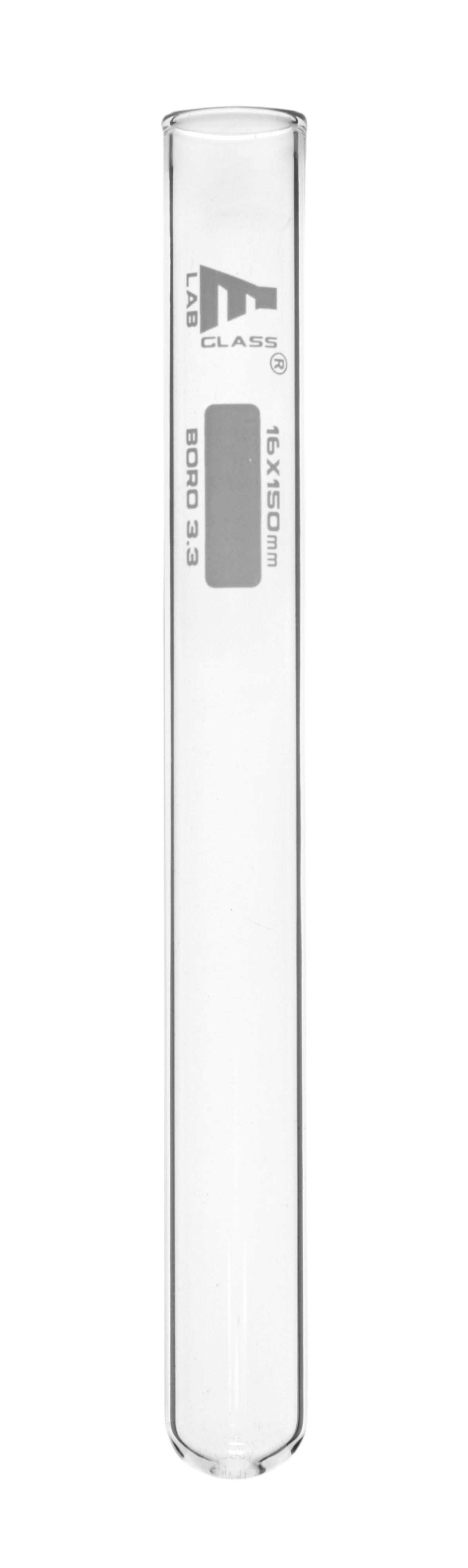 Rimless Light Wall Borosilicate Glass Test Tube with Marking Spot, 100-Pack