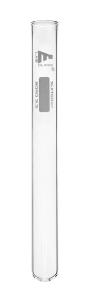 Rimless Light Wall Borosilicate Glass Test Tube with Marking Spot, 100-Pack