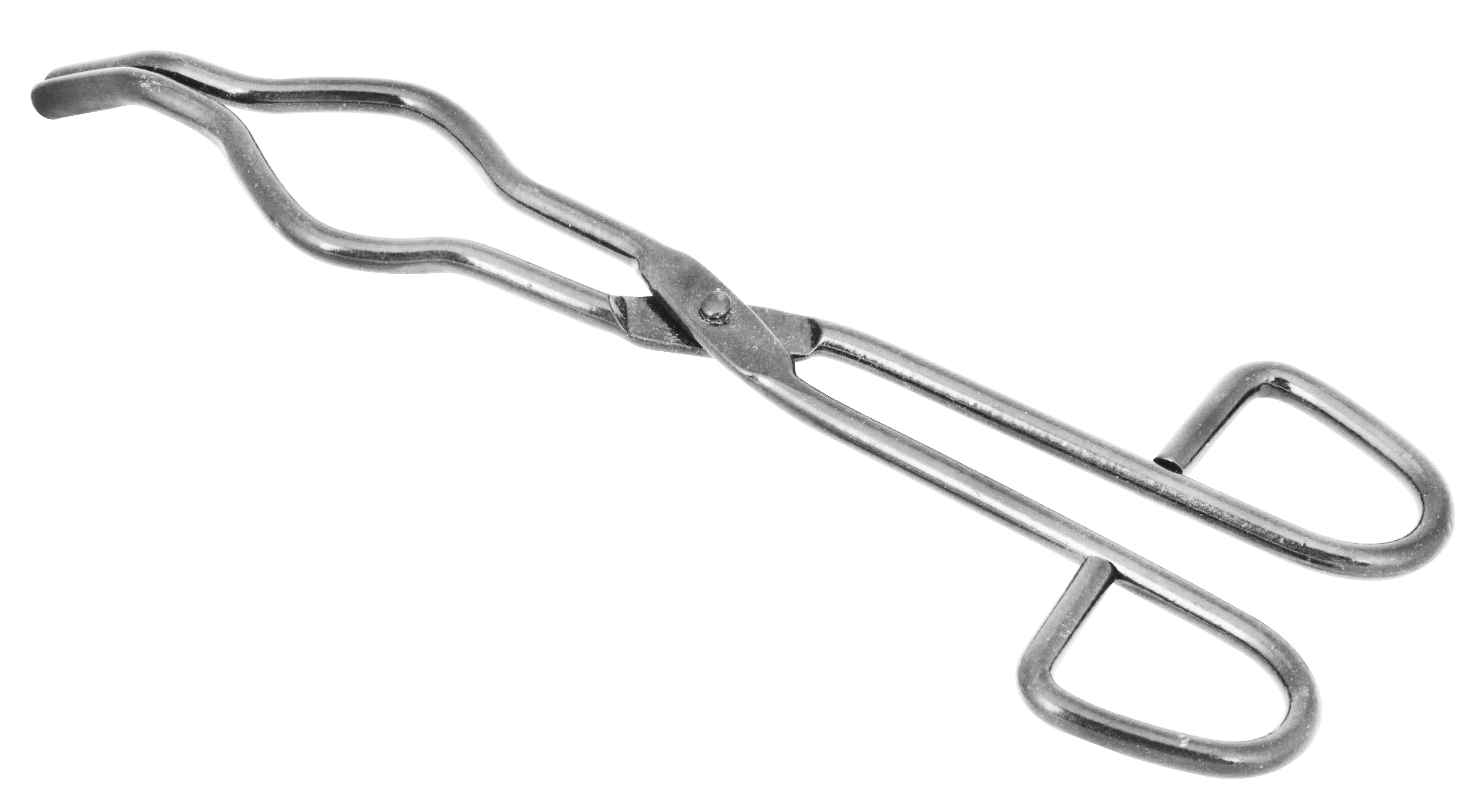 Bow-Style Stainless Steel Crucible Tongs, 8.25", 4" Capacity
