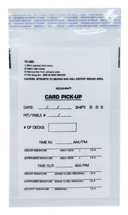 Tamper-Evident Card Deck Pickup Bags, 6 x 9", 100-Pack