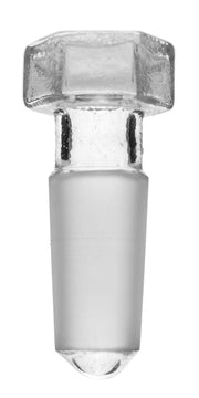 Hexagonal Hollow Stopper with Round End, 12/21, Borosilicate Glass
