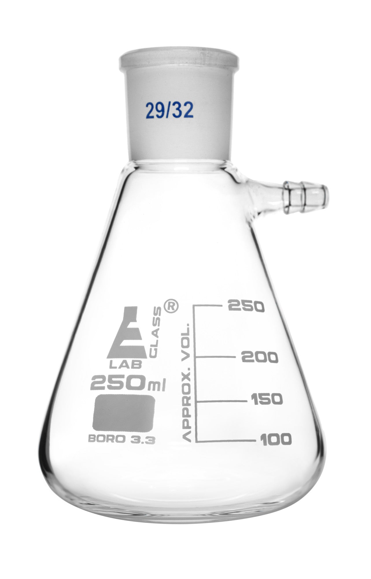 Borosilicate Glass Buchner Filtering Flask with Side Arm, 29/32 Socket