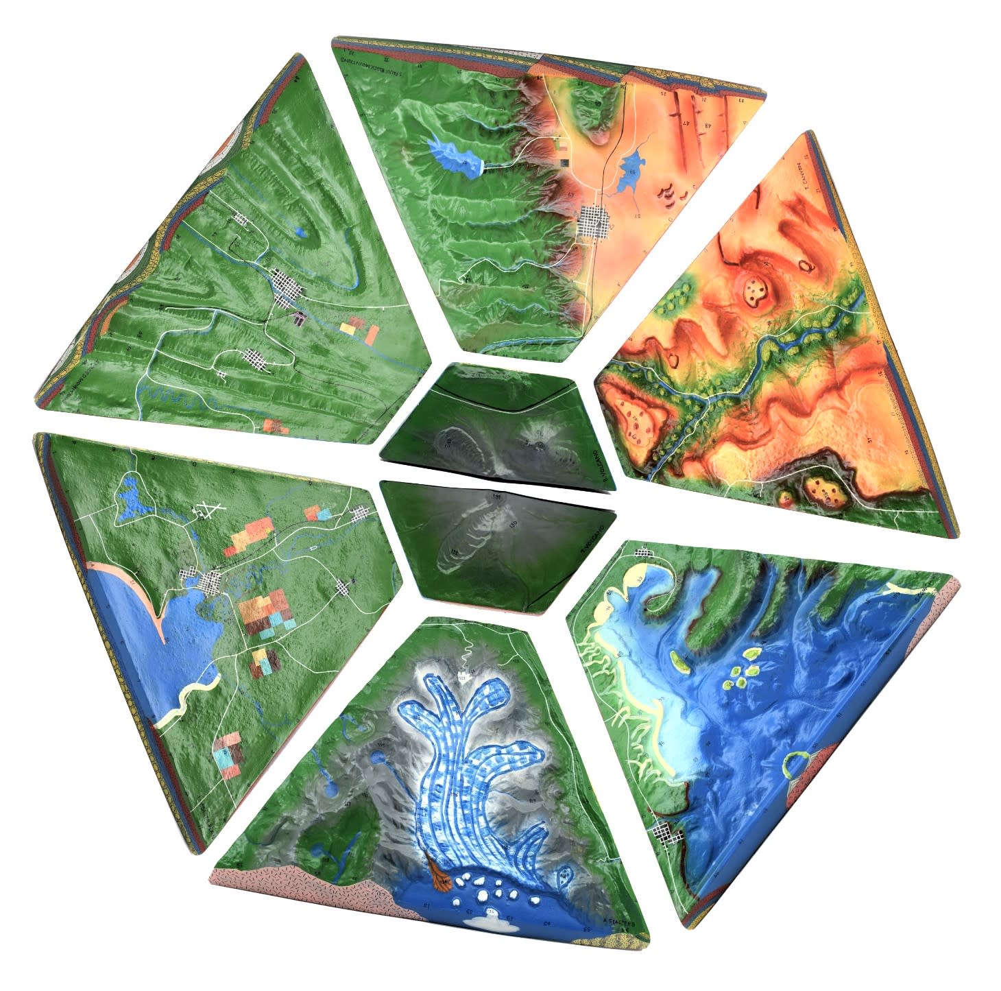 Cross-Sectional Landform Model Set, 37", 8-Piece