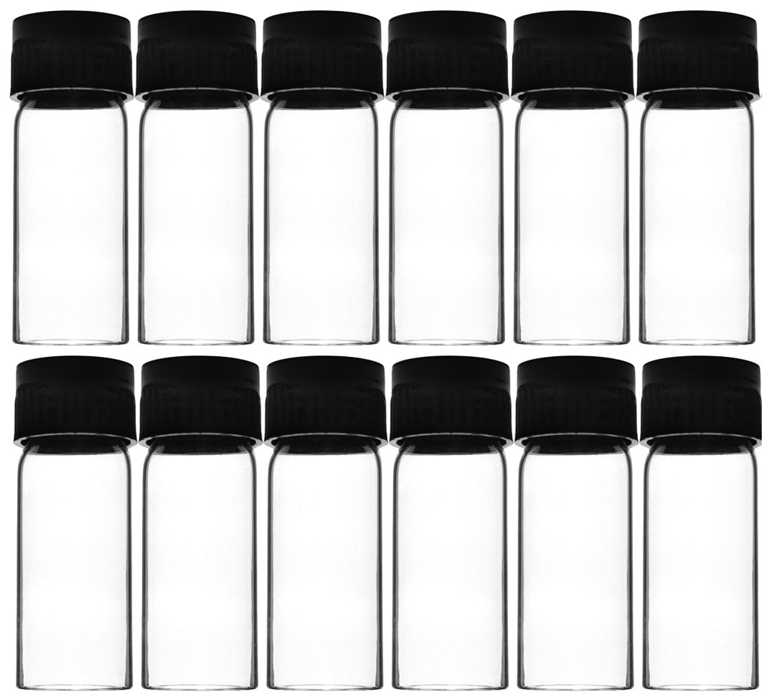 Flat Bottom Borosilicate Glass Test Tube with Bakelite Screw Cap, 5mL, 2.25"