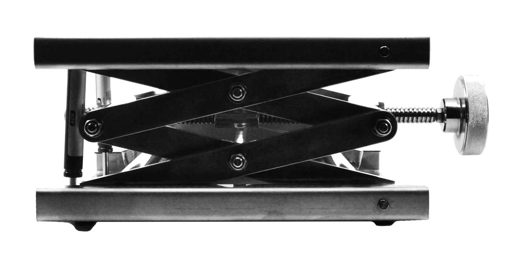 Premium Stainless Steel Scissor Jack with Hand Crank, 18" Extension