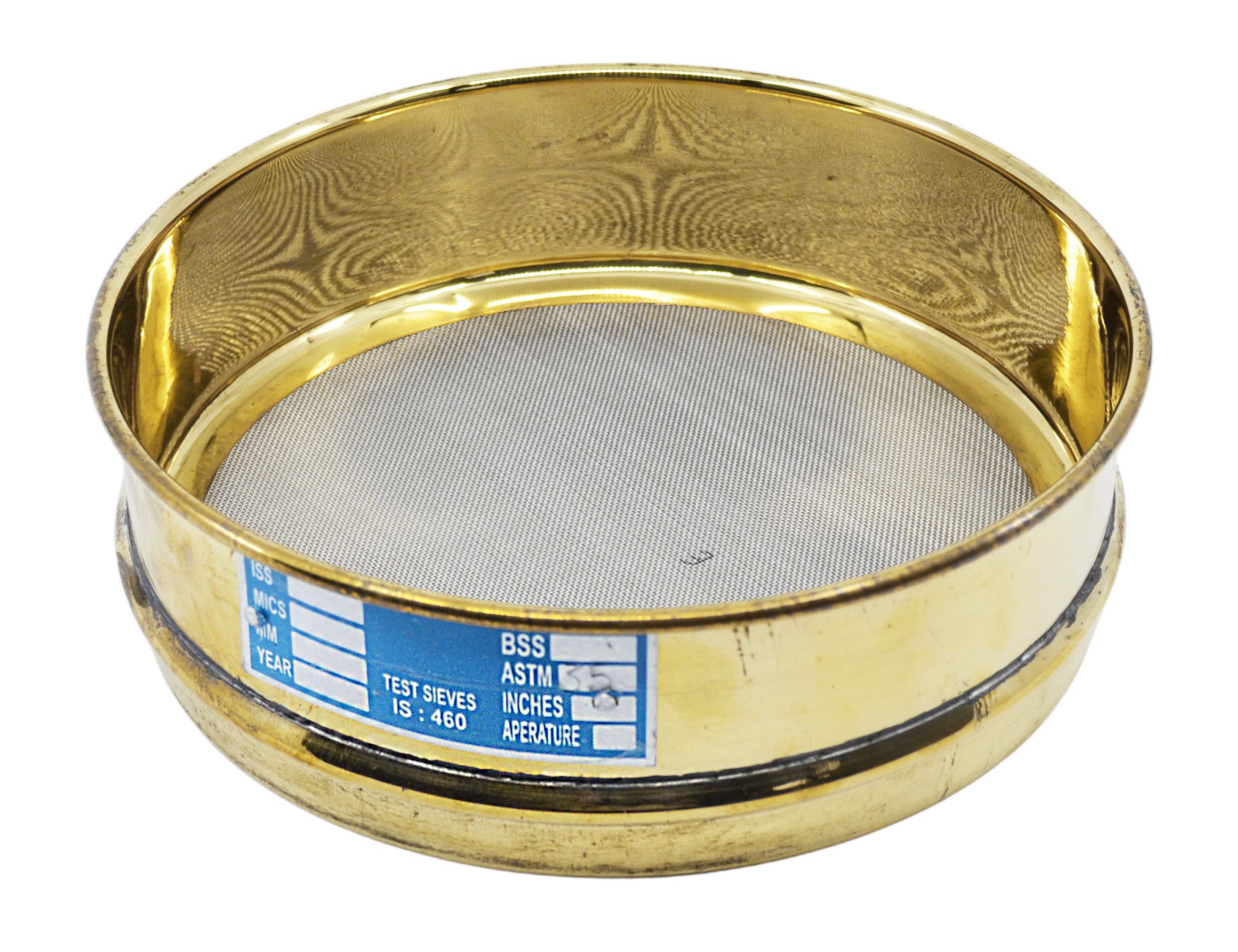 Brass Frame Stainless Steel Mesh Test Sieve