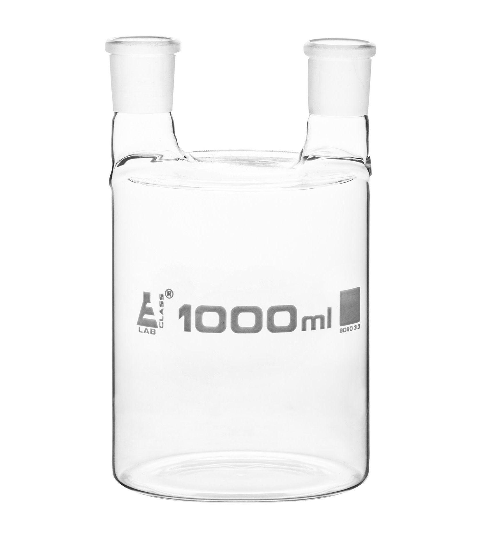 Two-Neck Borosilicate Glass Woulff Bottle