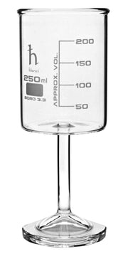 Handmade Borosilicate Glass Beaker Wine Glass, 250mL