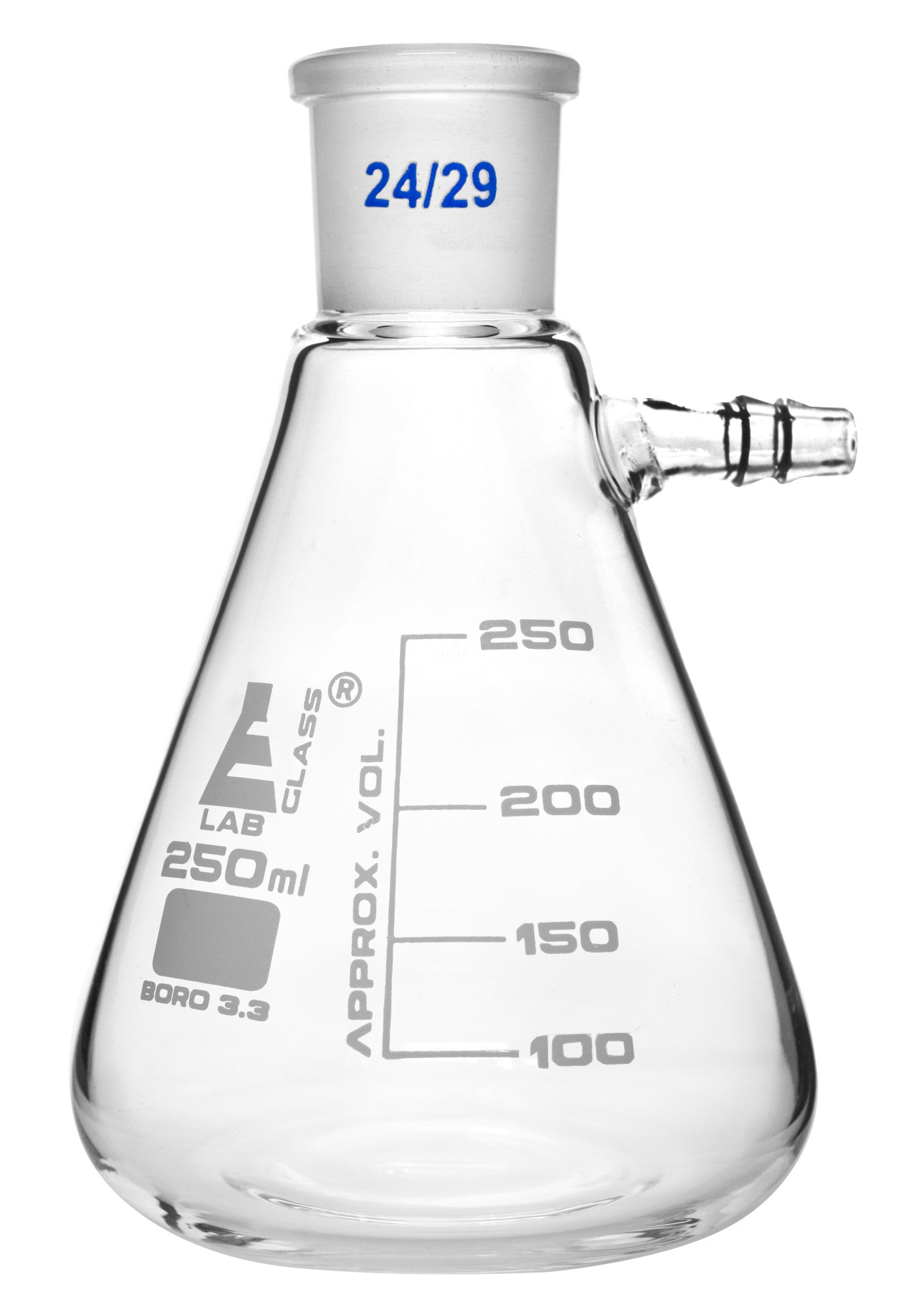Borosilicate Glass Buchner Filtering Flask with Side Arm