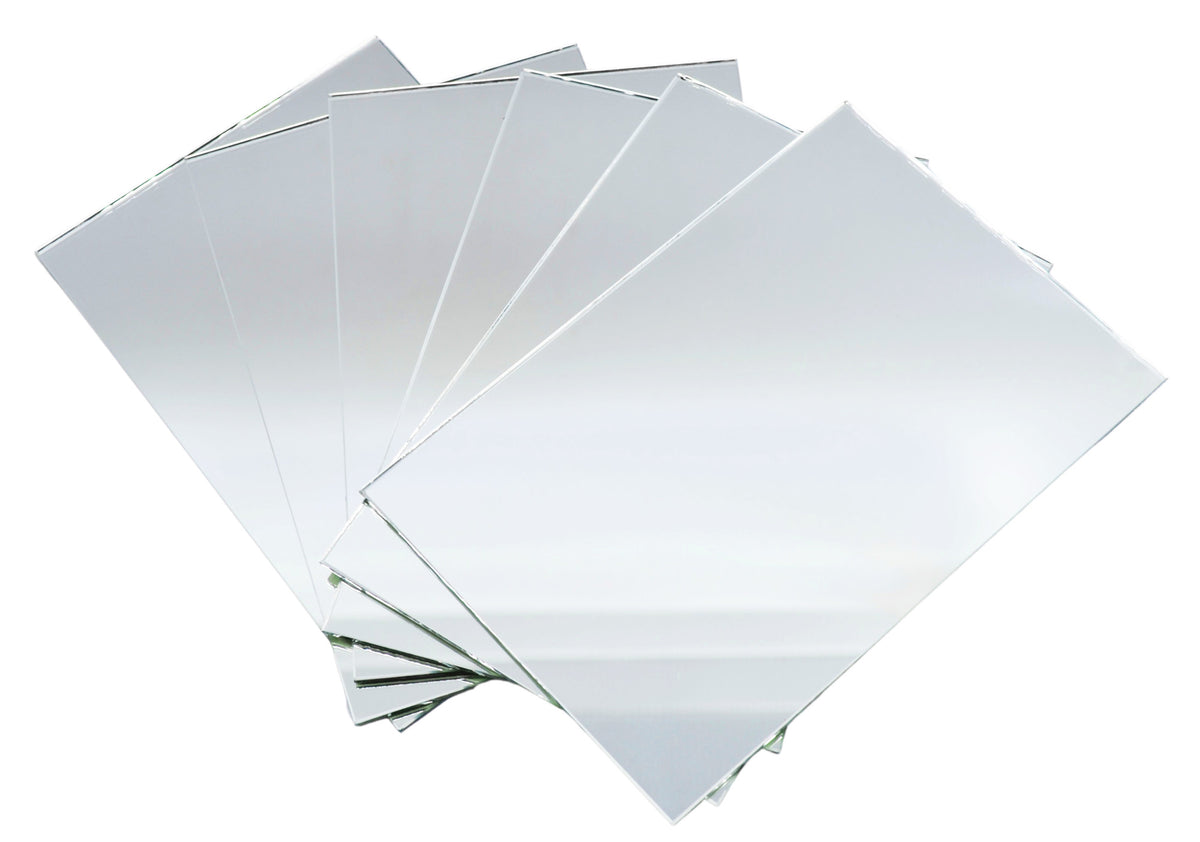 6PK Plano Mirror, 6 x 4 Inch - Glass